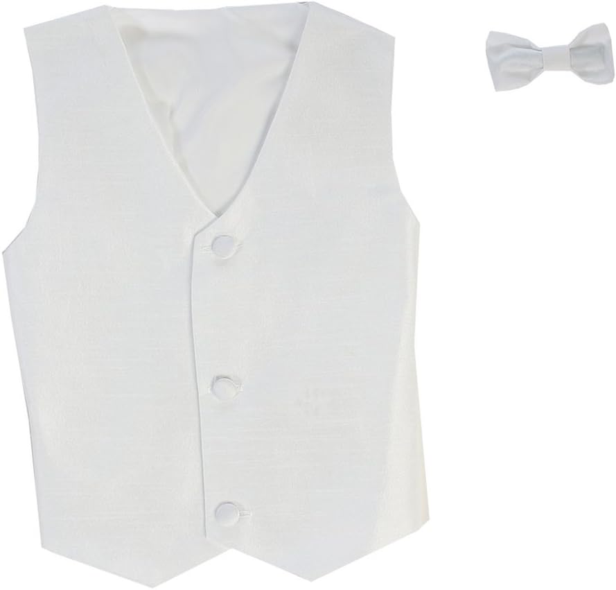 Vest and Clip On Bowtie set - Multiple Colors - Baby Infant Toddler Boys Tween Sizes