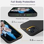 OTOFLY Designed for iPhone 13 Phone Case, Silicone Shockproof Slim Thin Phone Case for iPhone 13 6.1 inch (Black) - Image 3