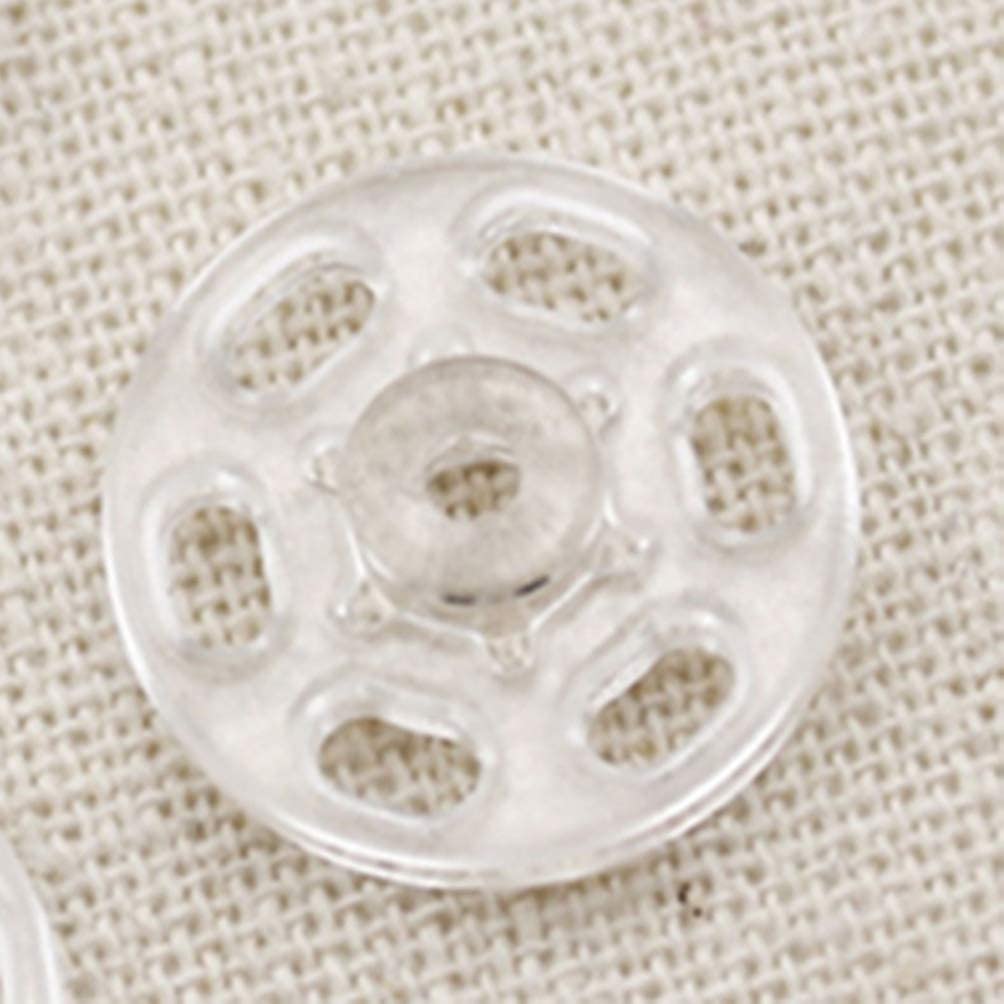 Broches de botón a presión SujetadorSuministros de costura, broches for coser, 1000 piezas de sujetadores a presión de plástico Botones de presión invisibles Botones for costura artesanal Blanco 15 mm