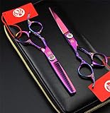 ✔ El color único y el diseño de mango fácil de agarrar permiten que las tijeras sacudan los dedos y corten el cabello de forma segura en todo momento.