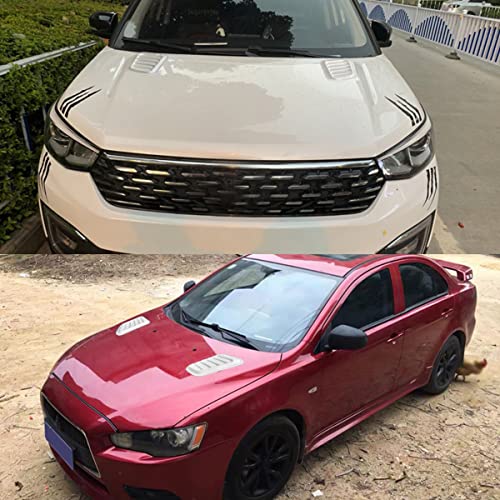 Image of Blilo 2PCS Hood Air Vents, Hood Scoop Bonnet Intake Cover, White | 13x7 Inch, Universal fit, flat top surfaces, ABS plastic, adhesive tape, decorative trim, exterior accessories
