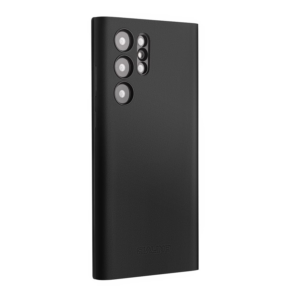 Smart S23 Ultra Custodia in vera pelle per Samsung Galaxy S23 Ultra Light Phone Cover con Luxury Business Smart View Case per S23 Ultra (solo per S23 Ultra Nero)