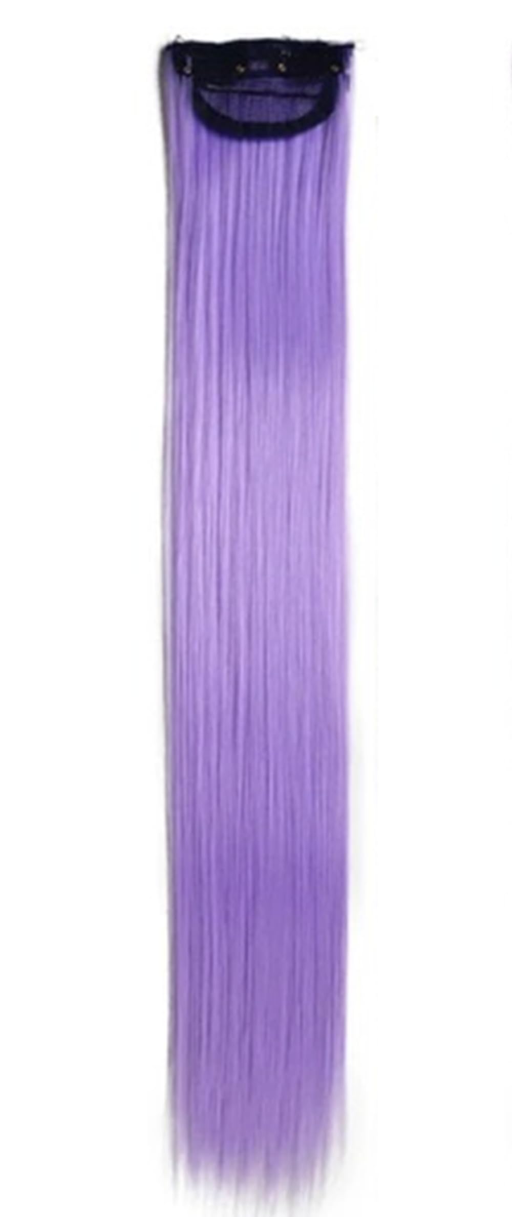 Clip-In Hair Extension Highlights Streaks, Colourful Hair Highlights (2 Clips Lavender x 1)