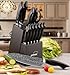 Knife Set, 15 Pieces Kitchen Knife Set with Built in Sharpener, High Carbon German Stainless Steel Knife Block Set, Dishwasher Safe