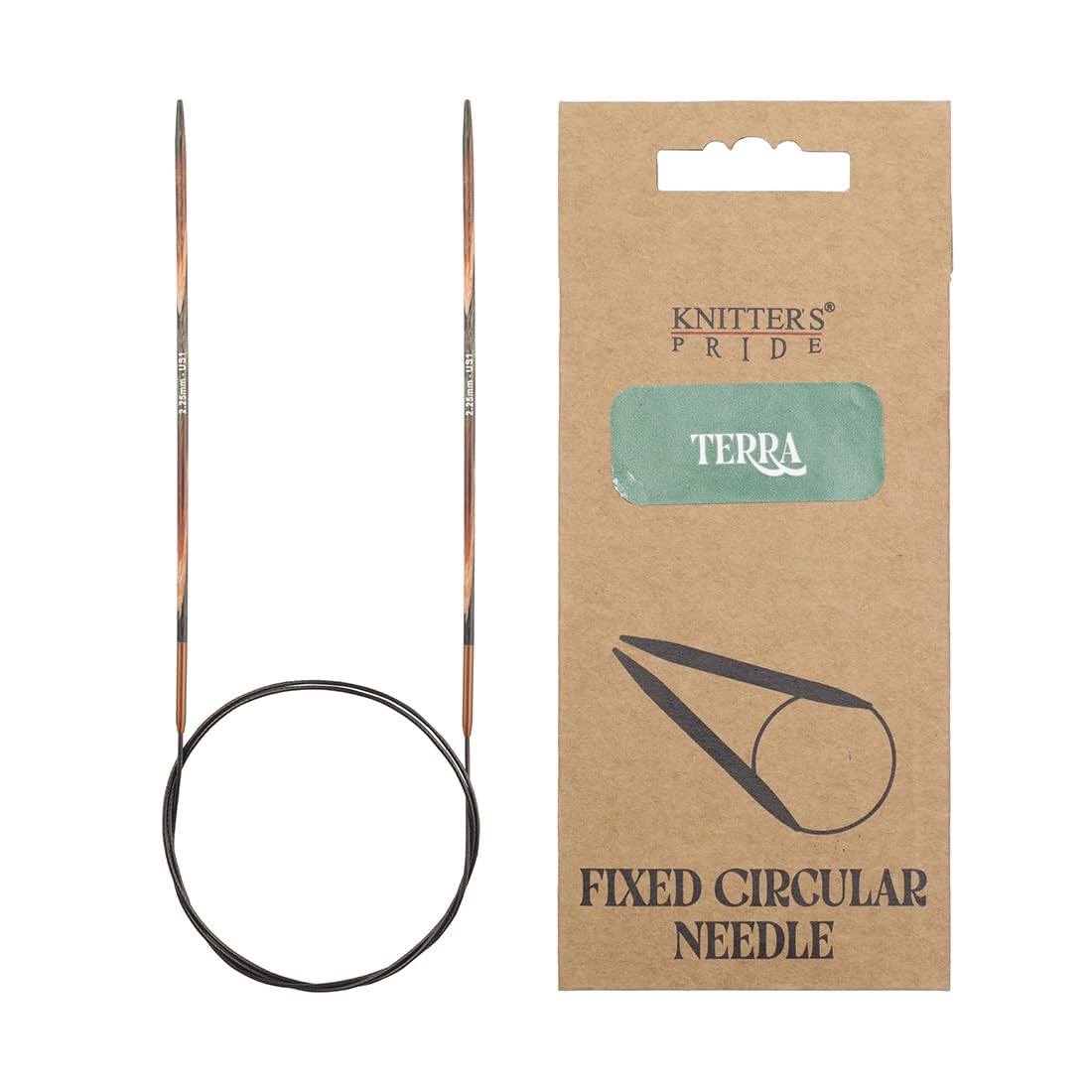 Knitter's Pride Green/Brown Terra Circular Needle 25 Cm 2.25 Mm - 1 Piece