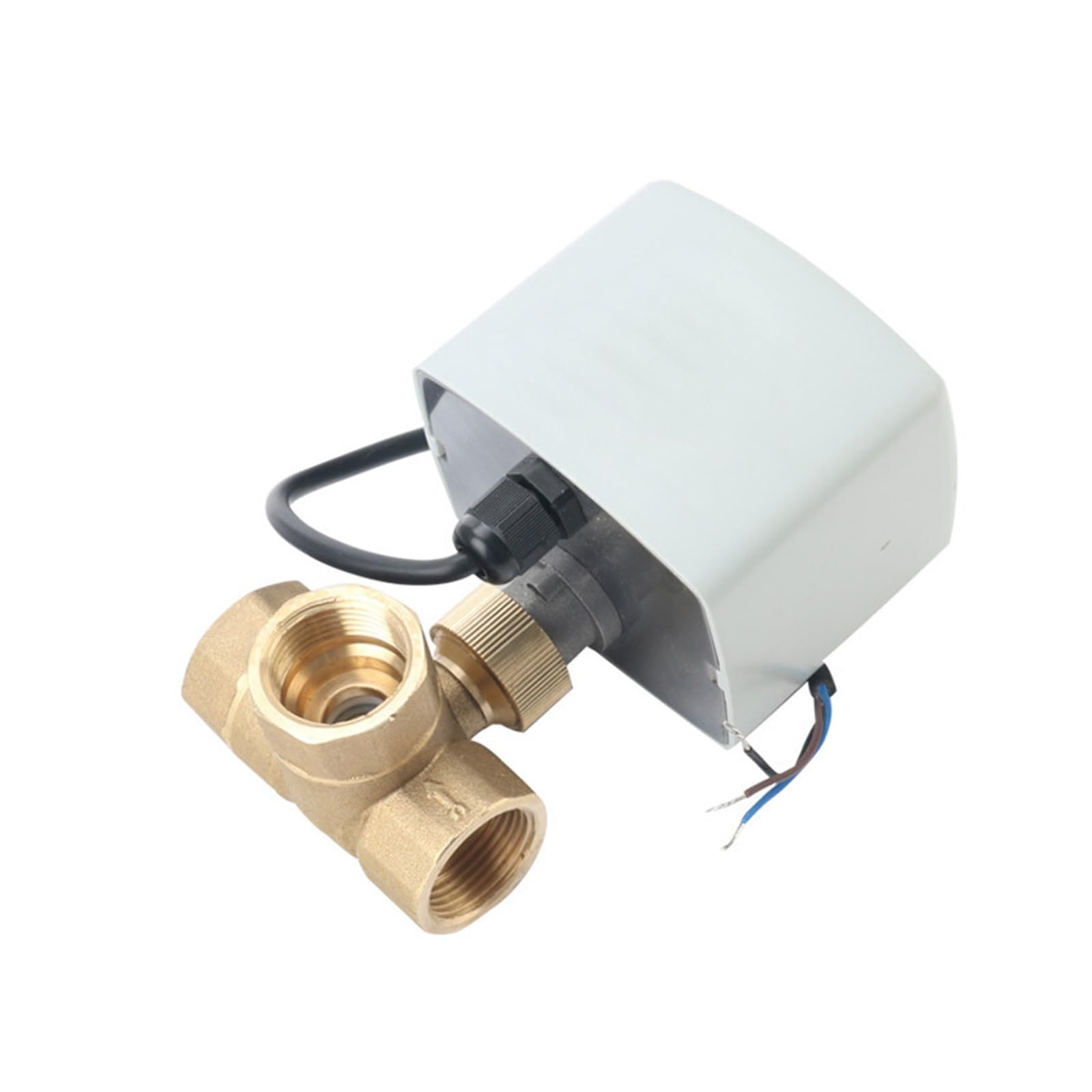 DN15 DN20 DN25 DN50 Vanne à boisseau sphérique motorisée à 3 voies 220V 12V 24V 3 fils 2 Contrôle Laiton Vanne à boisseau sphérique électrique Moteur en métal à grand couple ( Size : DN20 , Color : 24