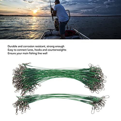 Fishing Leader, 100 piezas cable de acero con giro para pesca miniatura 2