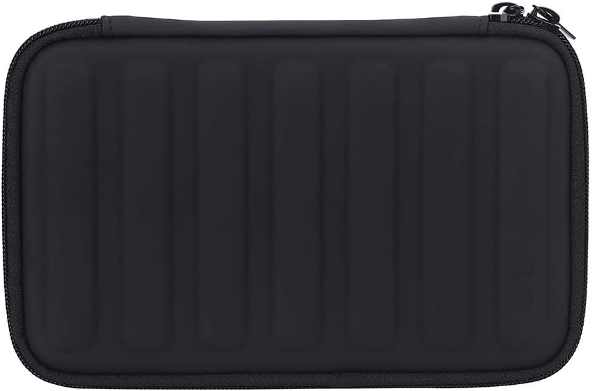 eboxer-1 Harmonica Carry Case, PU Leather Zippered Pouch for Harmonica, Harmonicas Storage Case Can Hold 7 Harmonicas, Black