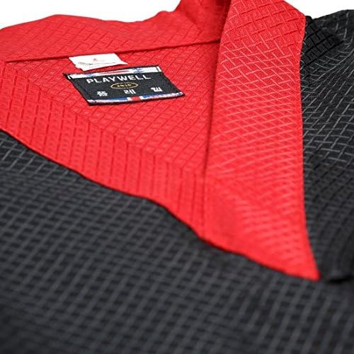 Playwell Elite Freestyle V-Neck Team Uniform - Black/Red