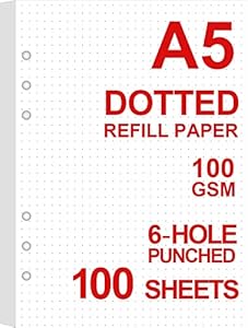 Getvow A5 Gepunktetes Nachfüllpapier 100 Blatt