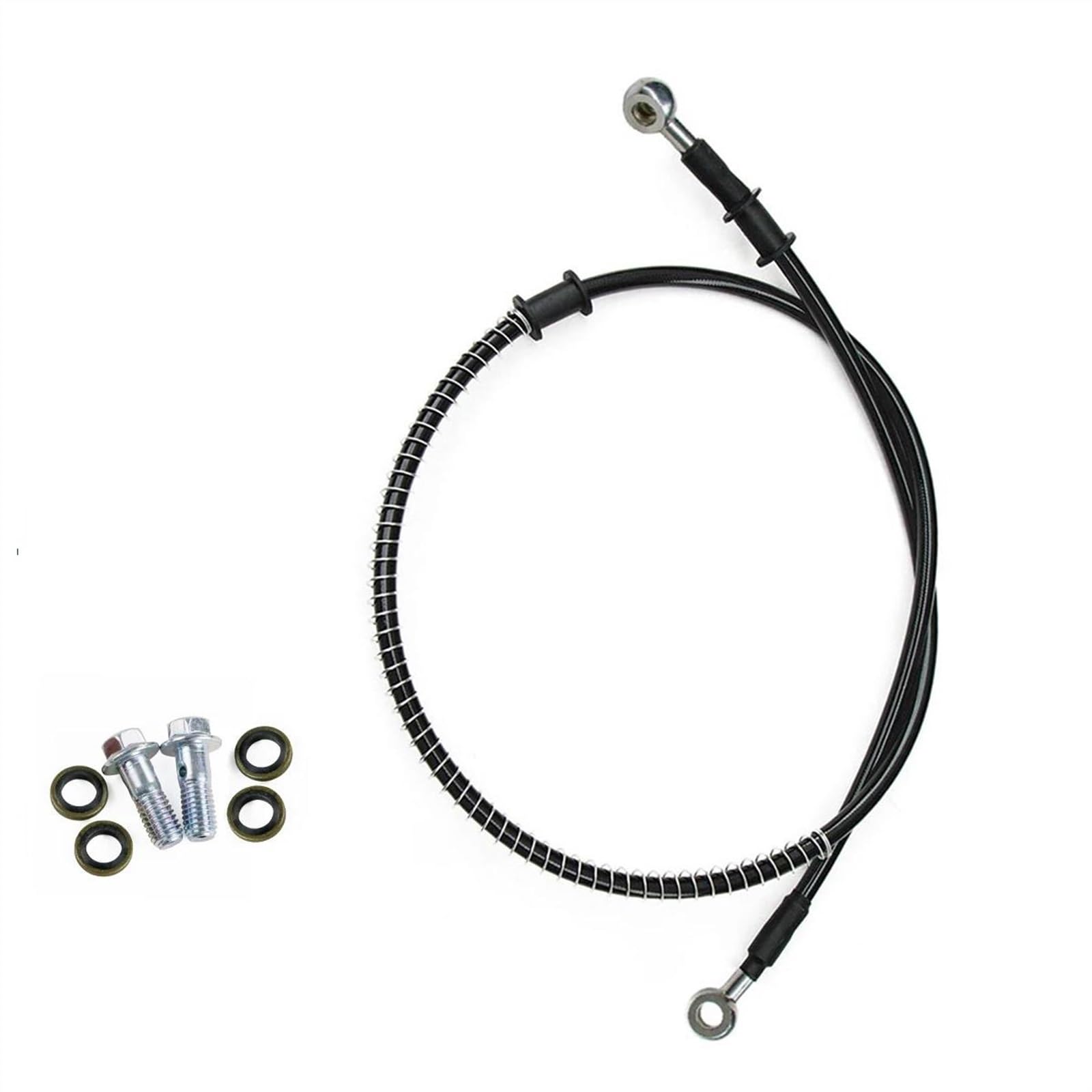 Ksxzw One Color Motorbike Part 400Mm-2300Mm M8 0° Motorcycle Braided Steel Hydraulic Brake Line Clutch Oil Hose Tube Pipe(2200Mm)