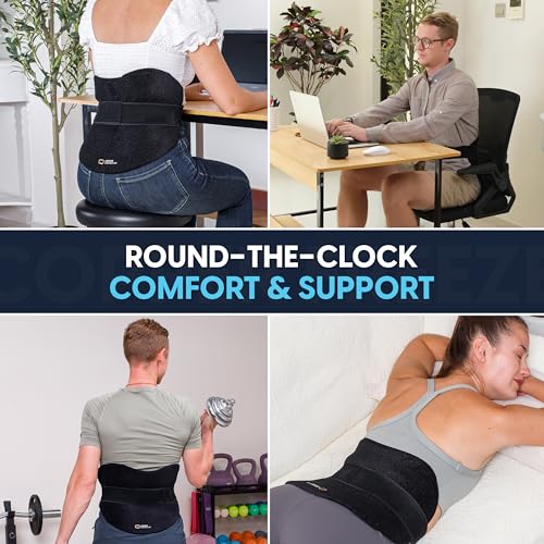 Image of Copper Compression CopperFreeze Back & Stomach Wrap Hot & Cold Therapy Support for Pain, Muscle Soreness, Cramps, and Injury Recovery - 360 Copper Infused Relief for Lumbar, Lower Back, and Abdomen