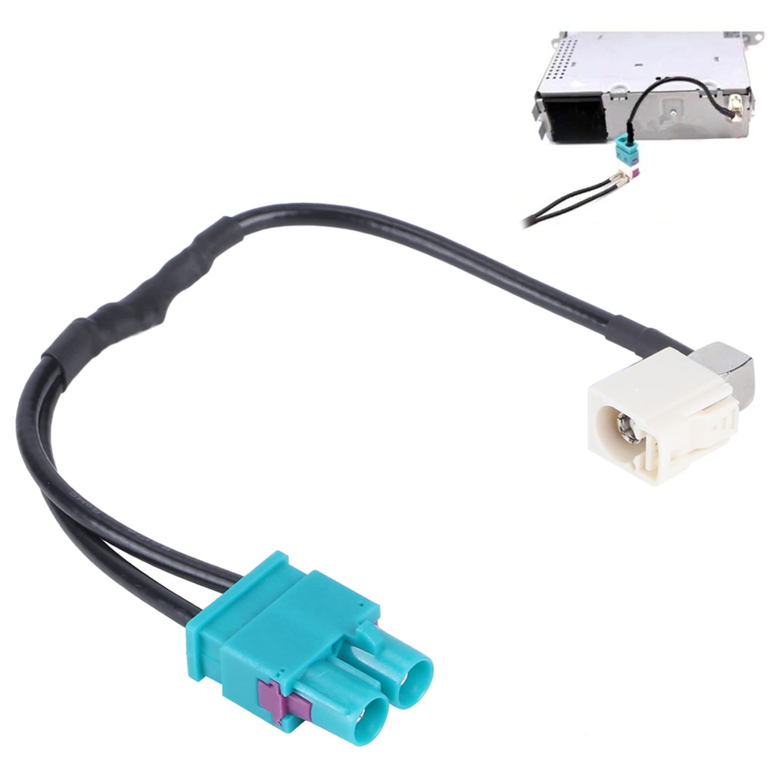 Adapter anteny radiowej 2 do 1 MIB G FAKRA pasuje do RCD330G, RCD330, RCN210, RCD510