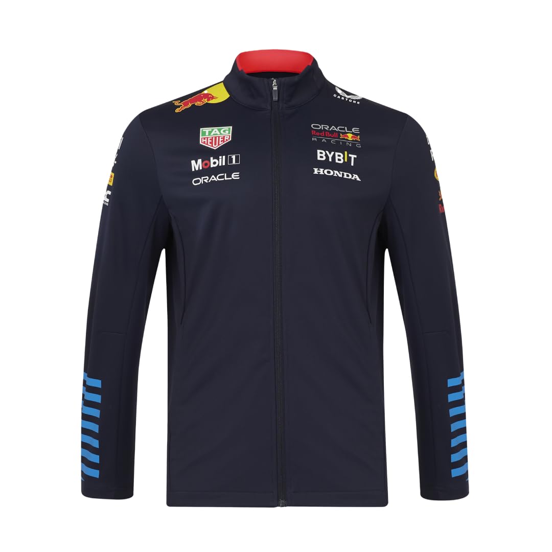 Red Bull Racing Formula One Team - Official 2024 Formula 1 Merchandise - Replica Team Full Zip Softshell Jacket - Night Sky - Unisex (UK, Alpha, XXL, Regular, Regular, Night Sky)