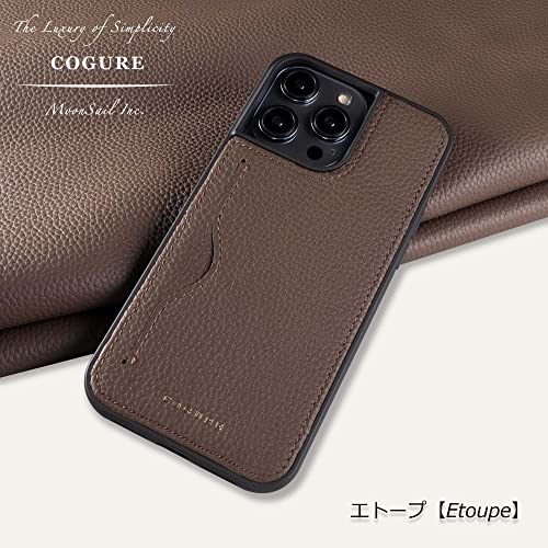 COGURE スマホケース 互換 iPhoneAir ケース 本革 シュリンクカーフレザー カード入れ TPUケース シンプル おしゃれ 専用ボックス付き COPC1 エトープ【Etoupe】