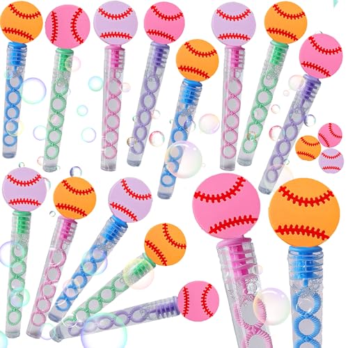 24 Pcs Mini Bubbles Baseball Wands Birthday Party Supply Favors, Summer School Classroom Students Carnival Prizes