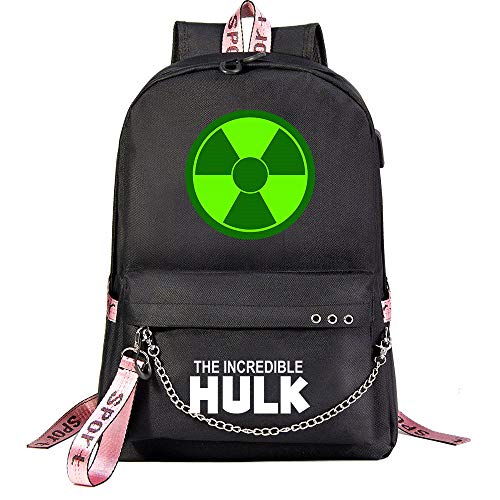 Mochila de superhéroe Marvel  invencible Hulk College Style Schoolbag Outdoor Leisure