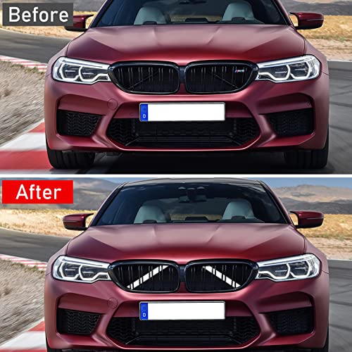 Image of Jaronx Compatible with BMW V Brace Cover, Front Grill Inserts V Bar Brace Trim Covers Compatible with BMW for 1'F20 F21 /2'F22 F23 /3'F30 F31 F34 /4'F32 F33 F36 /5' G30 G31 /6'G32 /7'G11 G12 /8'G14 (White)