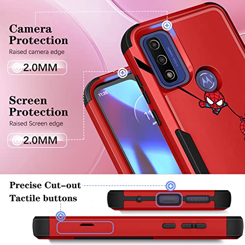 Oqplog For Motorola Moto G Pure/G Power(2022)/G Play(2023) Heavy Duty Phone Case For Girls Kids Women Boys Cute Cartoon Hard Triple Layers Cover Full Body Rugged Protective Cases For G Pure Zhizhu #TOP2
