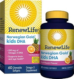 Renew Life Norwegian Gold Kids Fish Oil - Kids DHA, Fish Oil Omega-3