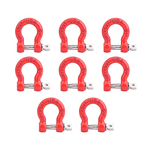 Oumefar 8PCS Assemble Parts Metal Tow Shackle Lock Catch for RC Climbing Crawler Car Axial SCX10, CC01, D90, D110, TF2