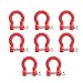 Haosie 8PCS RC Car Metal Tow Shackle, RC Car Trailer Buckle, RC Winch Accessories for 1/8 Climbing Crawler Car, Compatible with SCX10 CC01 D90 D110 TF2