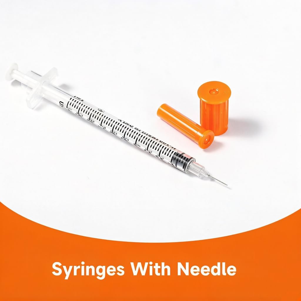 1ml 31G 5/16 inch (8mm) 50 Pcs Syringe with Needles — Amazon image 6