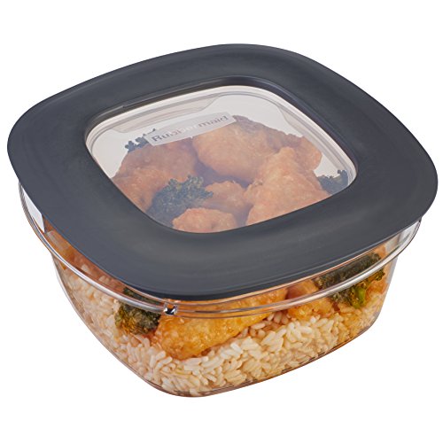 Rubbermaid Premier Easy Find Lids 5-Cup Meal Prep And Food Storage Container, Grey |Bpa-Free & Stain Resistant #TOP3