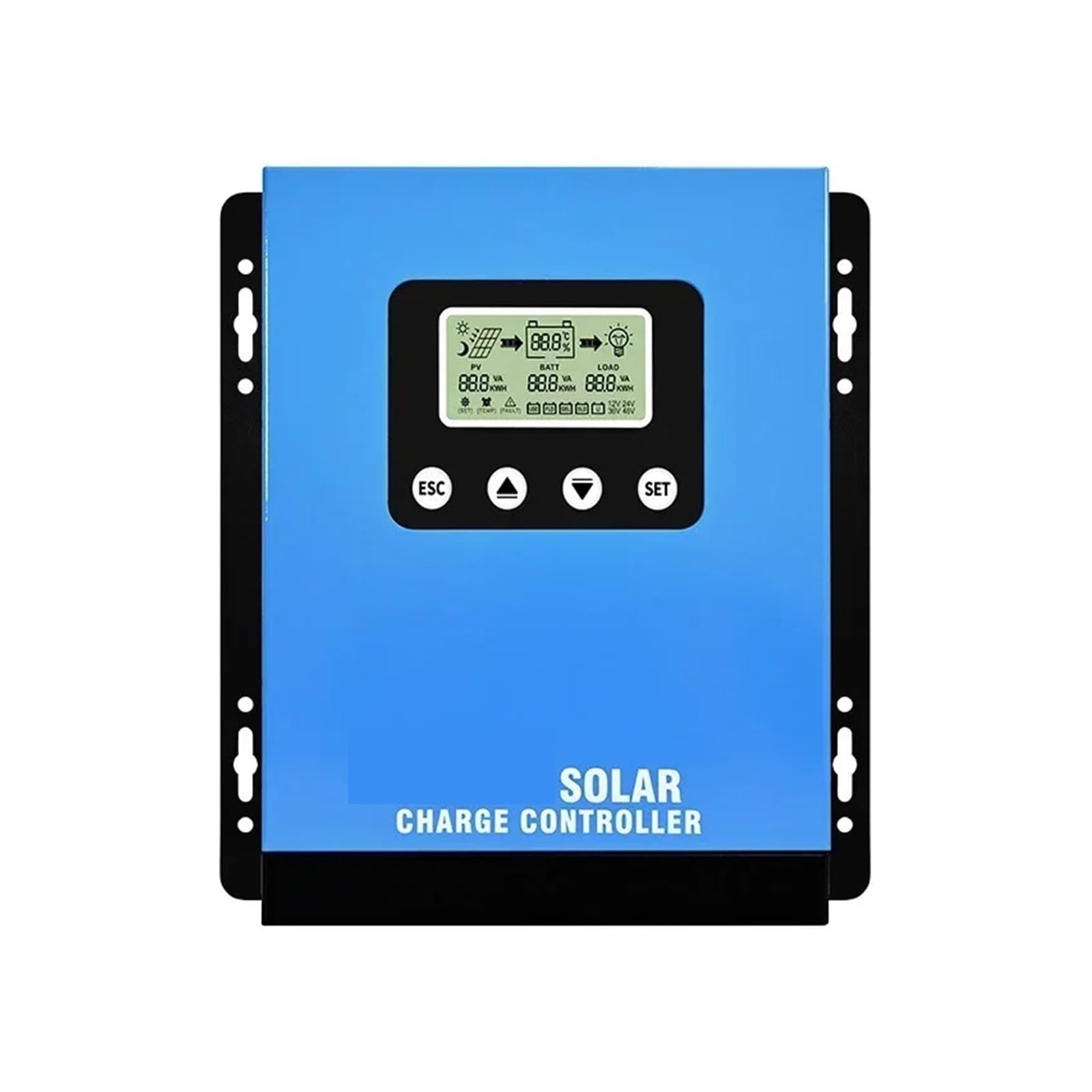 Contrôleur de charge solaire MPPT 80W avec double port USB et écran LCD