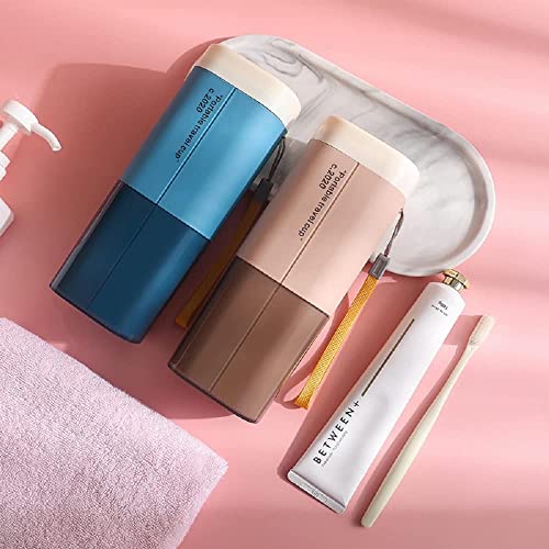 Image of Wafeeq Polypropylene Portable Travel Toothbrush Case Holder Bathroom Organizer Travel Container Toothpaste Storage Box For Camping Business School Trip Bathroom (Multicolor, Pack Of 3)