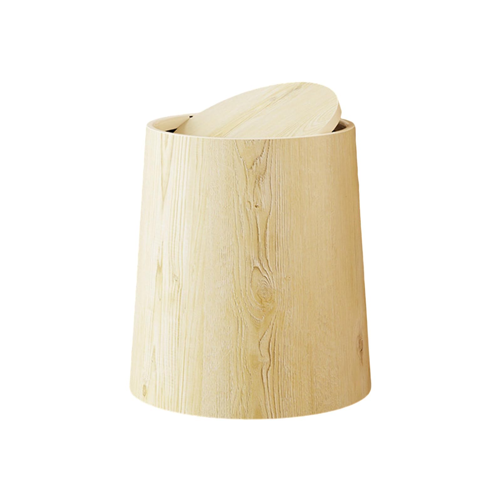 Buxuaaaa B Uxuaaaa Antique Wood Grains Trash Can With Proof Lid And Easy To Clean Design Garbage In For Home Edroom Use Wood Grains Trash Can With Lid