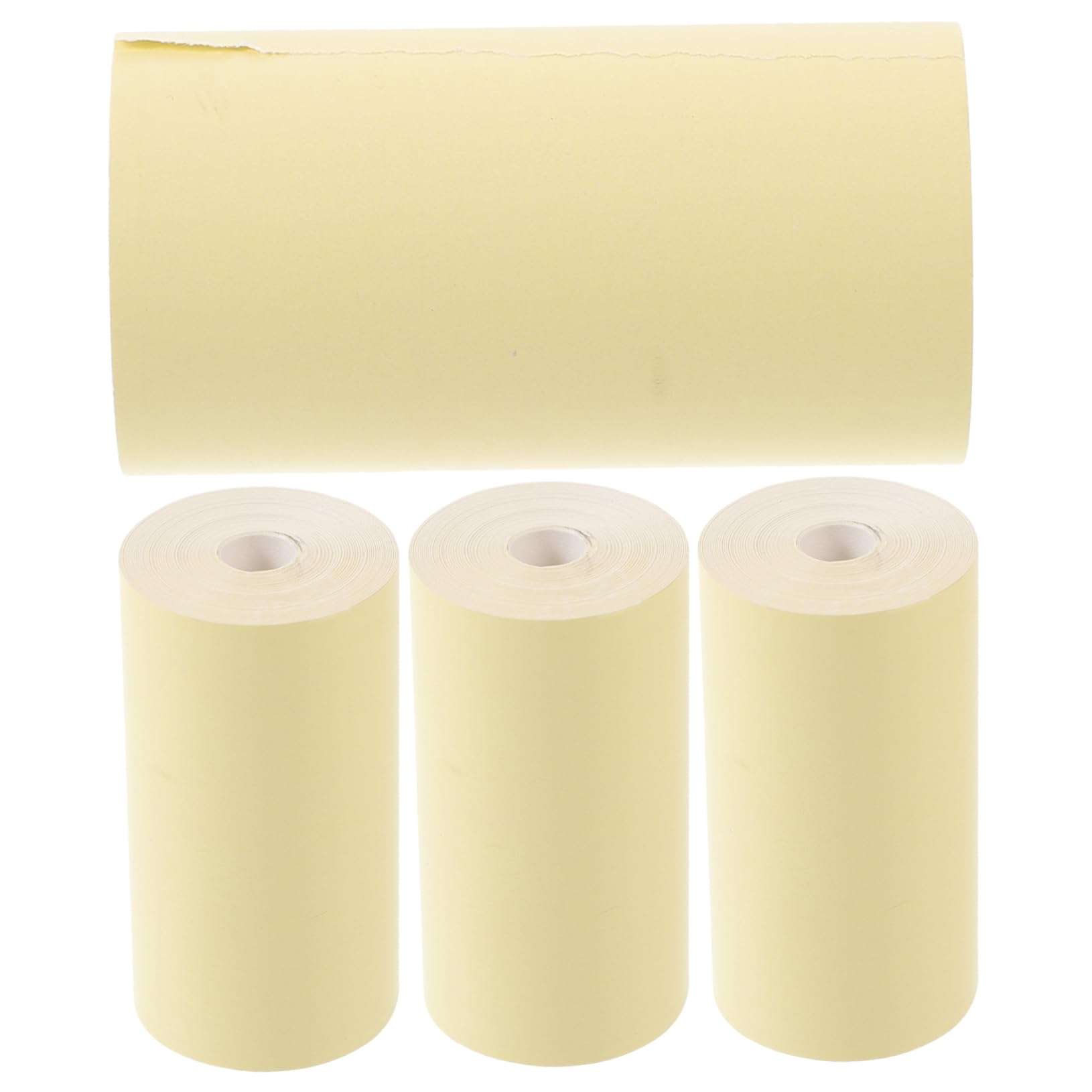 NAMOARLY Paper Rolls 4 Yellow Rolls Receipt Paper for Cash Register Supermarket Compact Portable