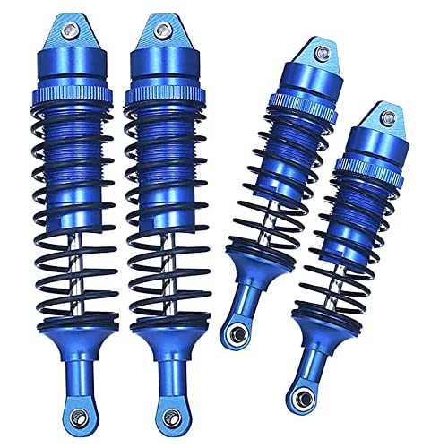 Arrcat Rc Shock Absorber Compatible With 1:10 Scale Traxxas Slash&Stampede&Rustler&Rally&Hoss 4X4,Front & Rear Rc Upgrades Part,4-Pack Full Metal Aluminum Rc Shock Damper,Replace 5862,Navy Blue #TOP22
