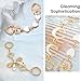 YANGMUM 4Pcs Bag Extender Chain Gold Purse Strap Extender Replacement Crossbody for Bag Accessories Women, Girl Handbags Adjustable Purse Charms Making Supplies (Pearl, Bow Ribbon, Heart, Moon)