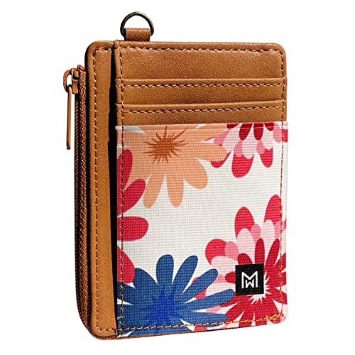 Image of Credit Card Holder Wallet for Women Slim Minimalist Wallet RFID Blocking Leather Wallets Elastic Front Pocket Wallet for Women with Zipper Pocket