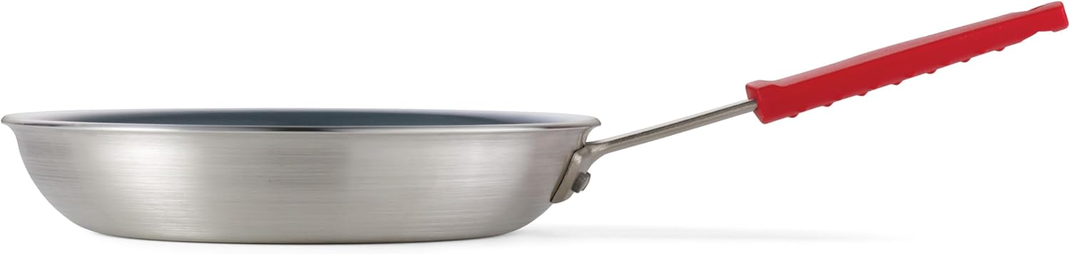 tramontina professional 10-inch ceramic non stick frying pan, heavy-gauge aluminum skillet with ceramic nonstick coating, dishwasher and oven safe, gray ceramic gray 10 inch