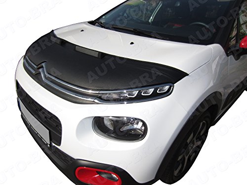 AB3-00104 HOOD BRA Front End Nose Mask Compatible with Citroen C3 since 2017 Bonnet Bra STONEGUARD PROTECTOR TUNING