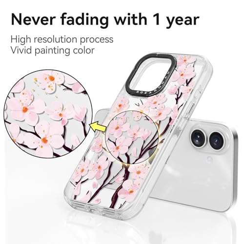 Coque antichoc 2 m pour iPhone transparente fleur de cerisier Rosarnnah - 5