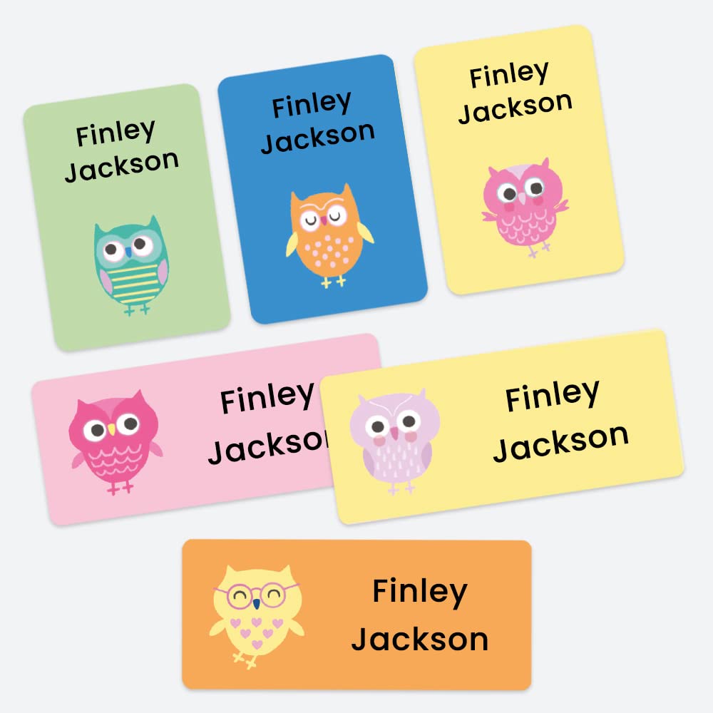 Dotty About Paper Funky Owls - Pack of 43 Name Labels โ image 1