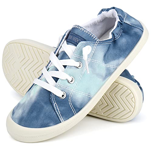 JENN ARDOR Women's Canvas Shoes Low Top Classic Slip-On Lightweight Comfort Fashion Sneakers for Walking