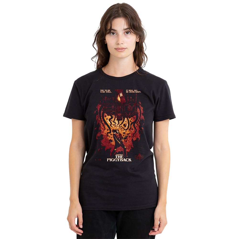 Stranger Things Eddie Munson Poster Ladies T Shirt, Black, Small