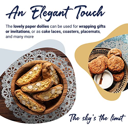 Royal Lace Fine Quality Paper Products, Medallion Lace Round Paper Doilies, 10-Inch, Silver, Pack Of 8 #TOP3