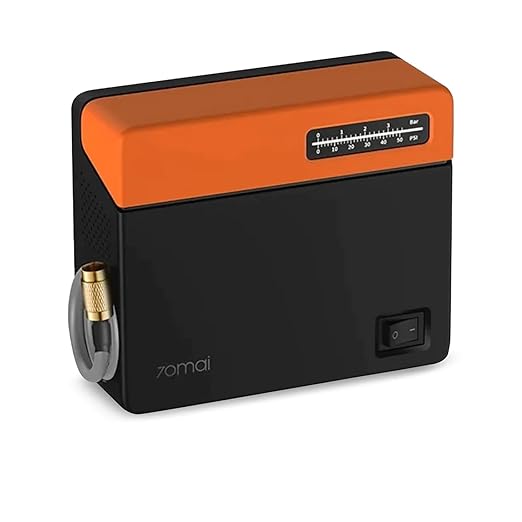 70mai Air Compressor ECO, Portable Tire Inflator, 12V DC Air Pump for Cars, 50 PSI Maximum Pressure with Analog Pressure Guage at Rs. 1499