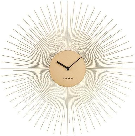 Karlsson Peony Luxury Wall Clock 45cm | Analog Wall Clock for Living Room Bedroom| Step Movement | Wall Clock for Home - Gold