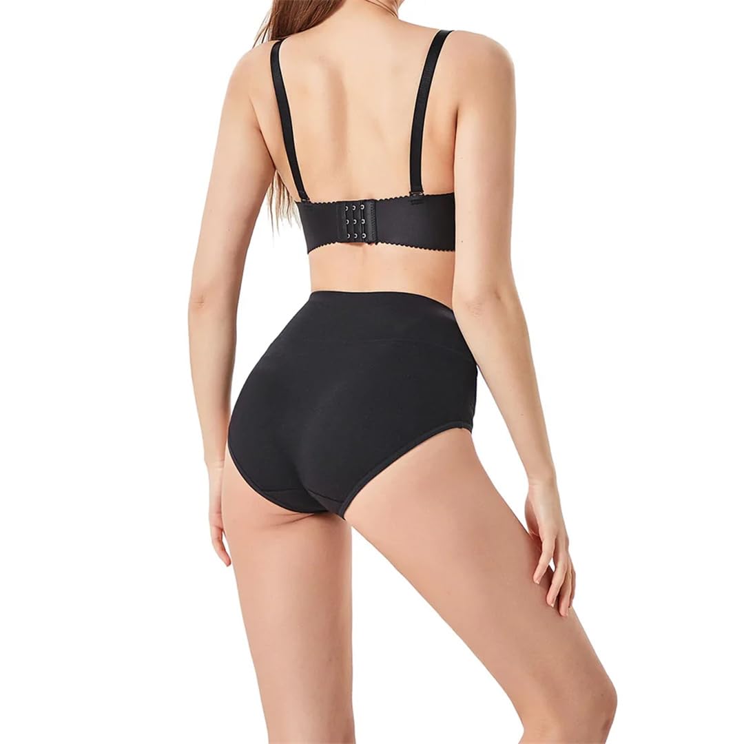 Damen-Unterwäsche, hohe Taille, Slip, bequem, atmungsaktiv, Damenunterwäsche für Mädchen, 4 Stück