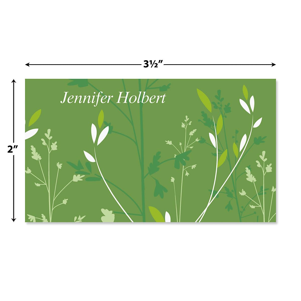 Lavender Floral Business Cards - 250 Double-Sided Cards, 2x3.5 Inches, 80# Matte Cover Stock