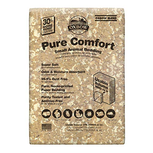 Image of Oxbow Pure Comfort Bedding, Rabbit, Hamster, & Guinea Pig Bedding, Bunny Supplies for Litter Box, Pet Safe, Bunny Litter Box, Guinea Pig Cage, 99.9% Non-Dust, Blended, 178 Liter Bag