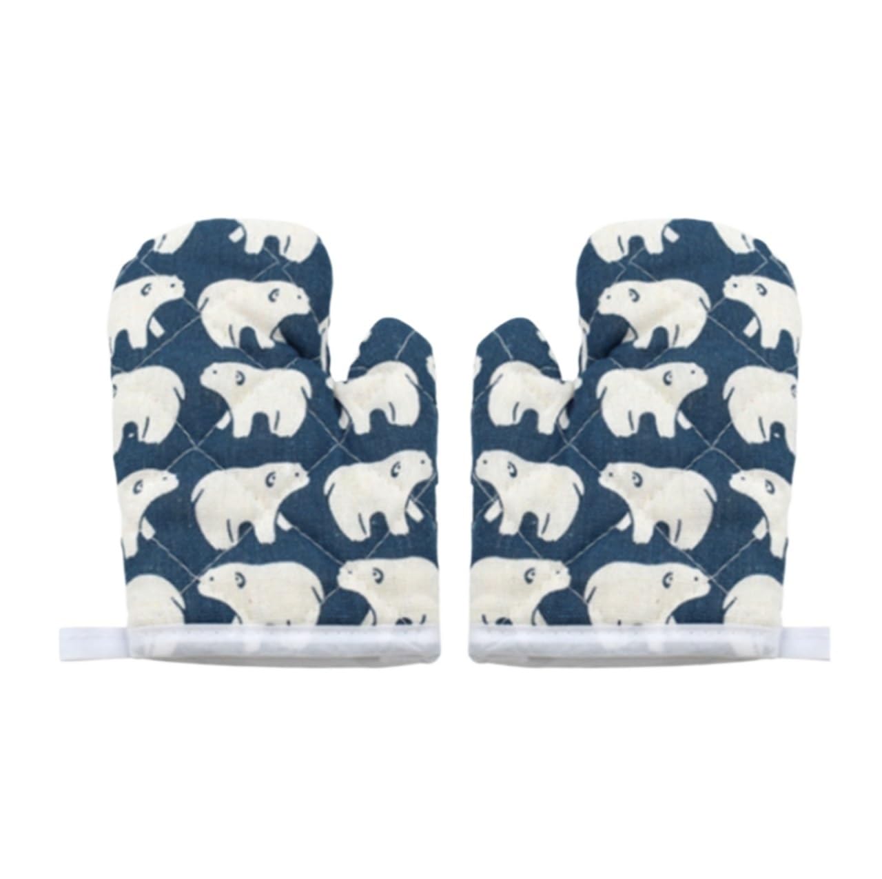 Ofenhandschuhe Kitchen, Ofenhandschuhe, Dicke, mit Baumwolle gefütterte Ofenhandschuhe, geeignet for Kochen, Grillen, Backen Hitzebeständig(Blue)
