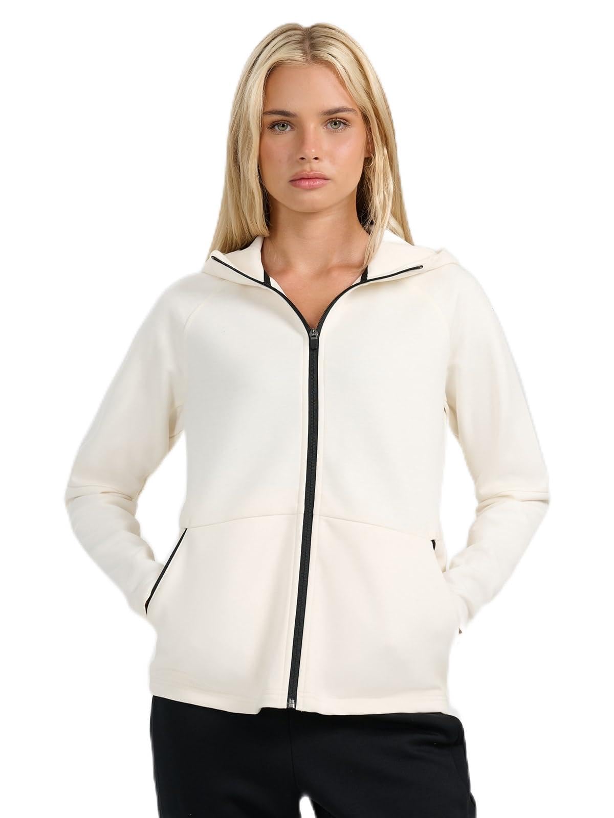 4F Bluza dresowa rozpinana z kapturem damska