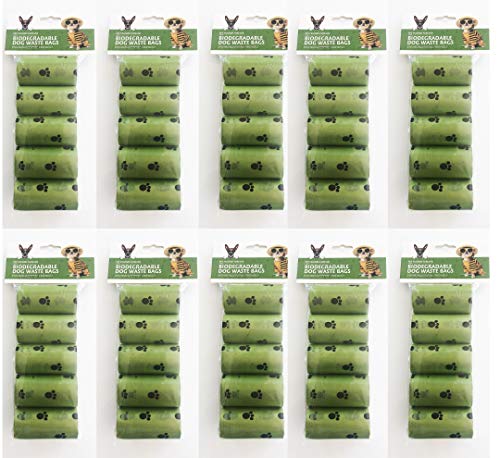 Pet Friends Fur Ever Biodegradable Dog Poop Bags, Extra Thick, Strong Poop Bags, 20 Bags Per Roll. Measures 8.5 x 12.5 Inches (Qty: 50 Rolls = 1000 Bags)